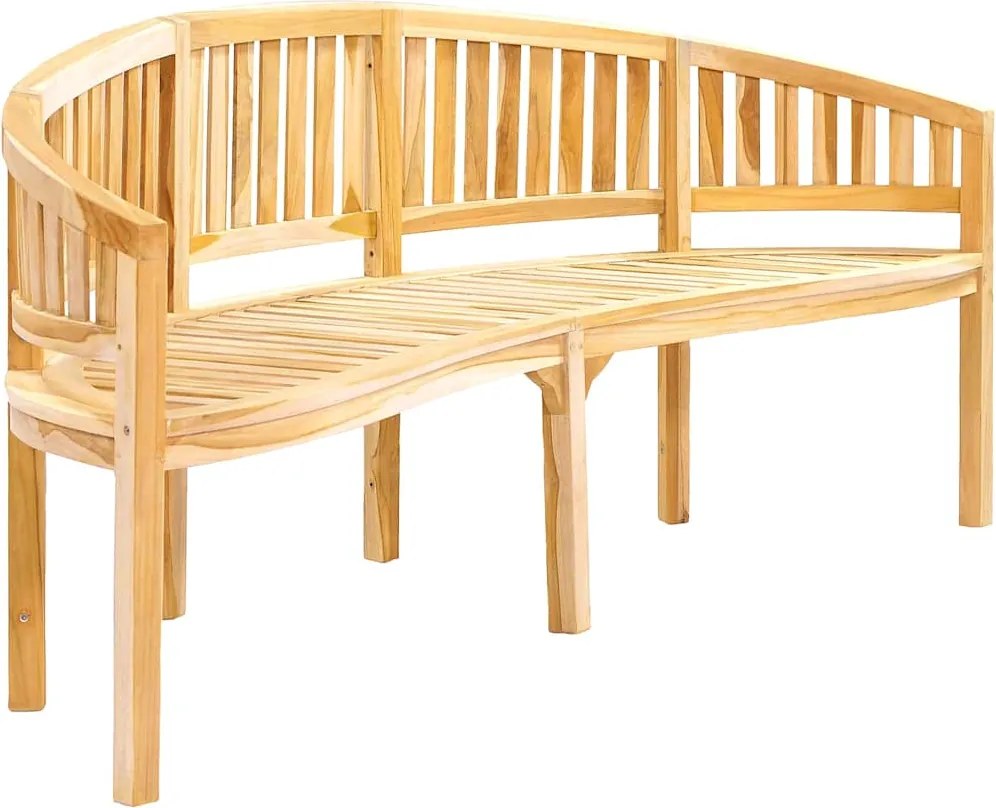 vidaXL tömör tíkfa banán alakú pad 200 cm