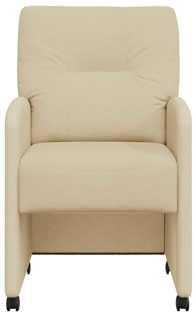 Kerekes Étkező Székek 2 pcs Krém 57 x 67 x 95 cm szövet