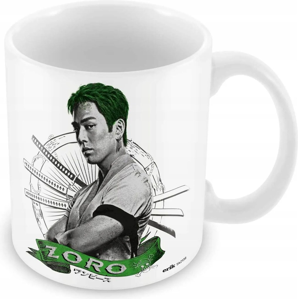 One Piece Roronoa Zoro kávéscsésze nyomott mintával 350 ml nagy bögre