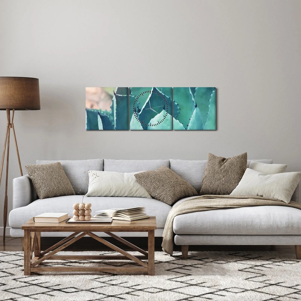 Kép - Szukulent (órával) (90x30 cm)