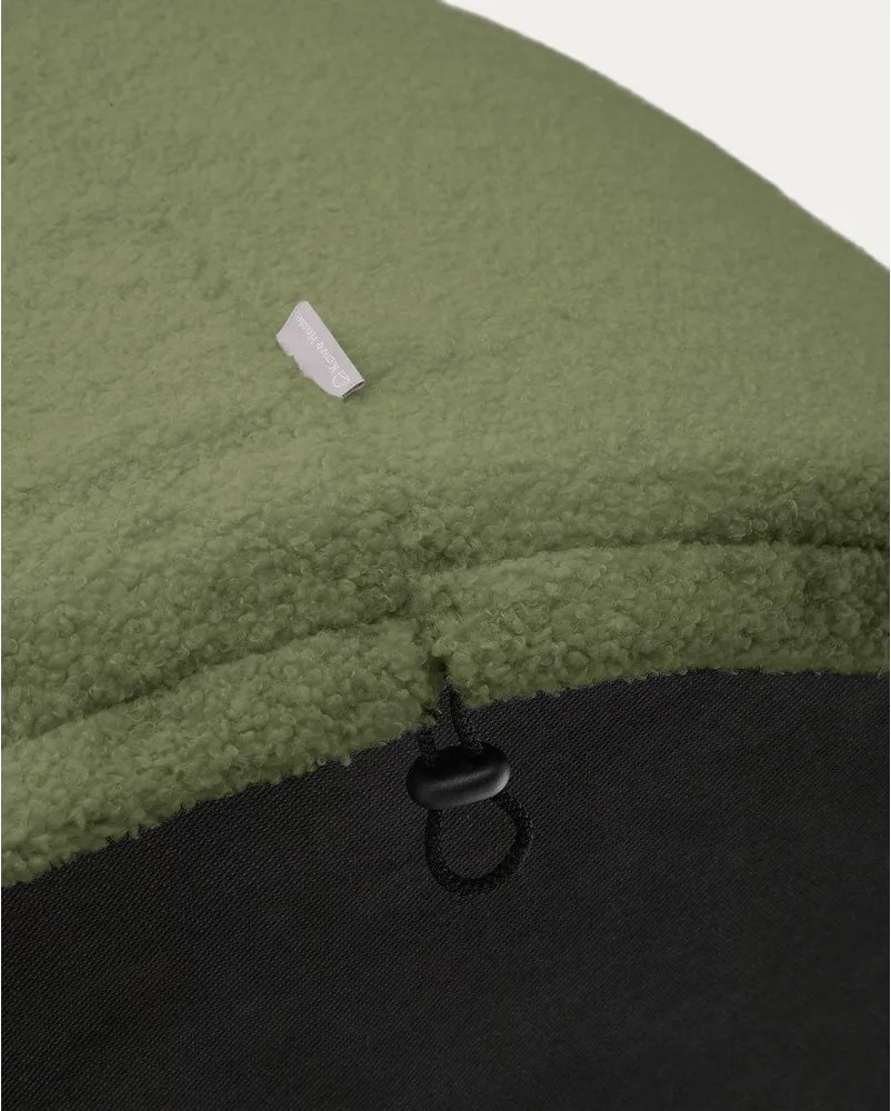 Zöld buklé puff Kaeli – Kave Home