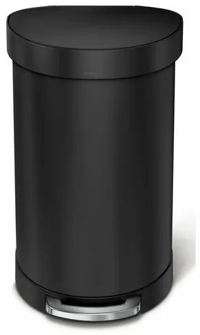 Simplehuman Félkör alakú pedálos szemetesrozsdamentes acél kerettel 45 l, fekete