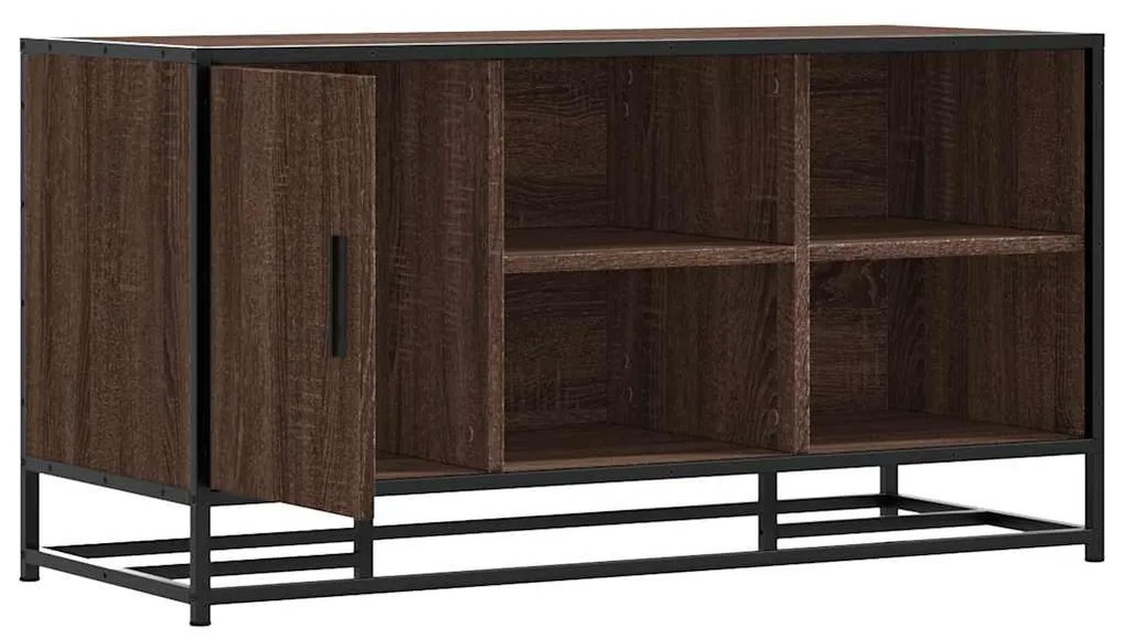 cipőpad barna tölgy 100x40x53,5 cm Gépi fa és fém