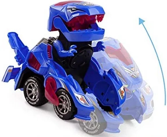 Zaparkorun DYNOCAR autóvá alakítható dinoszaurusz LED-del - Kék