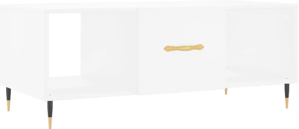 Fehér szerelt fa dohányzóasztal 102 x 50 x 40 cm