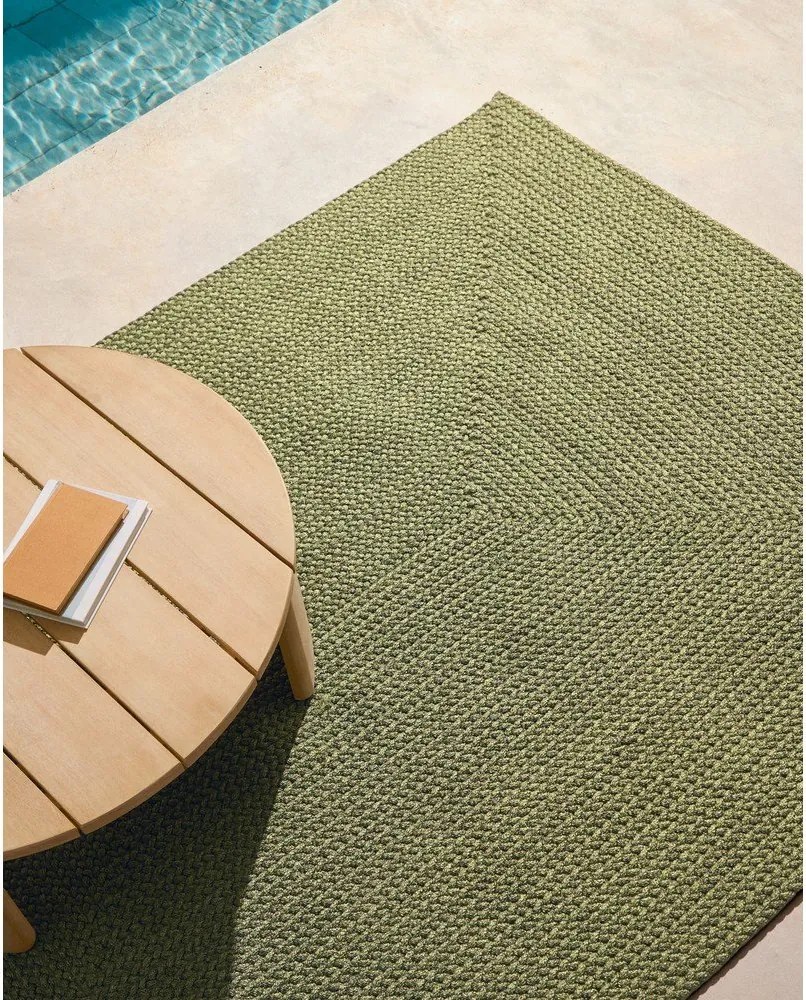 Zöld kültéri-beltéri szőnyeg újrahasznosított szálakból 160x230 cm Despas – Kave Home