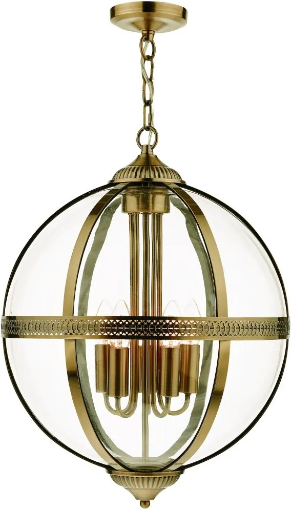 Dar Lighting vintage függeszték vanessa antik sárgaréz darvan0575