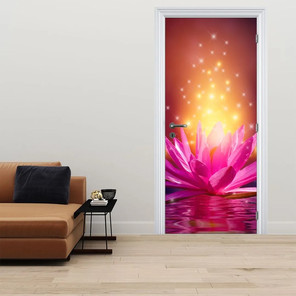 Fotótapéta ajtóra - Tavirózsa a vízen (95x205cm)