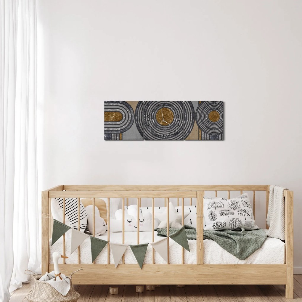 Kép - Dekoratív minták (órával) (90x30 cm)