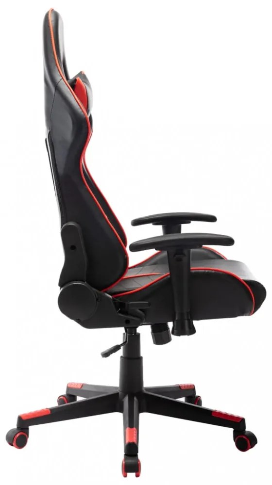 fekete és piros műbőr gamer szék