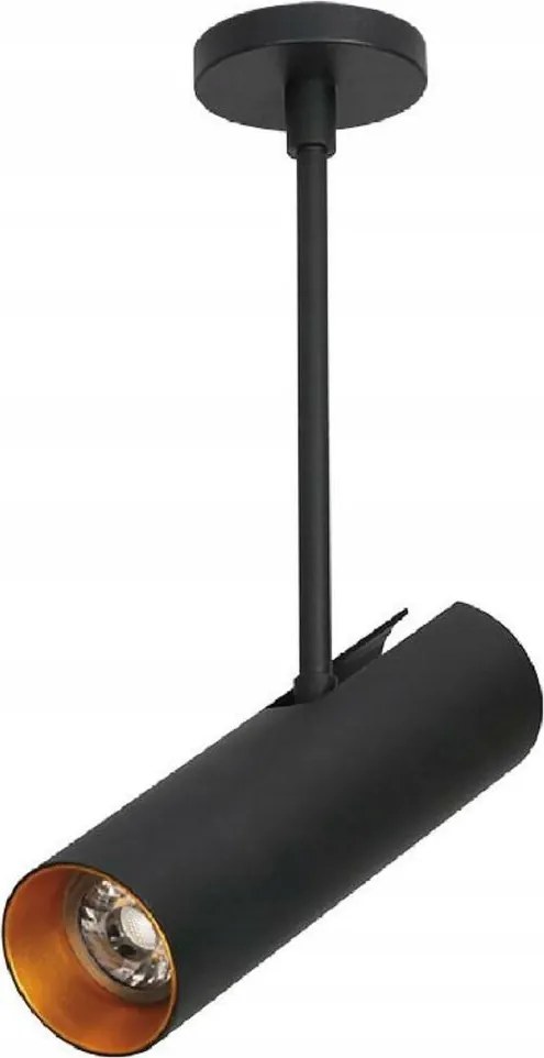 Azzardo AZ3518 mennyezeti spotlámpa lencsével, kerek, fekete/arany