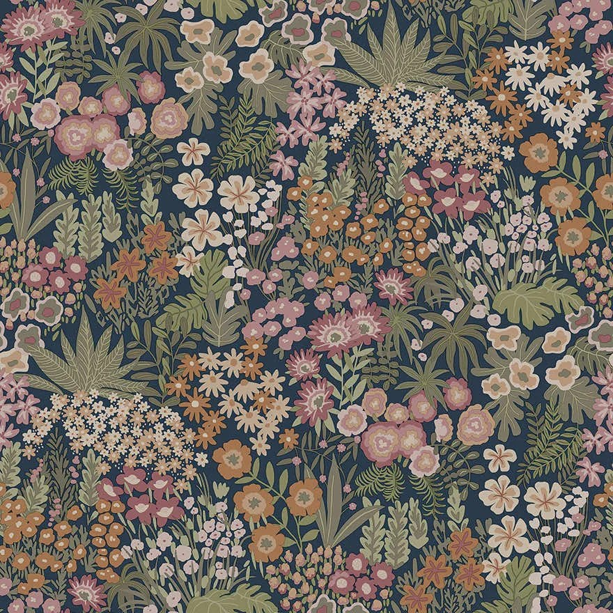 Holden Decor Tales of the Manor Lysandra kék virágos vlies tapéta – 91921