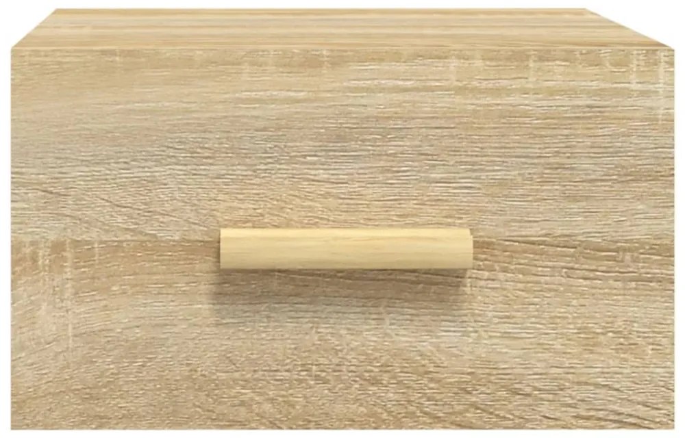 2 db sonoma tölgy falra szerelhető éjjeliszekrény 35x35x20 cm