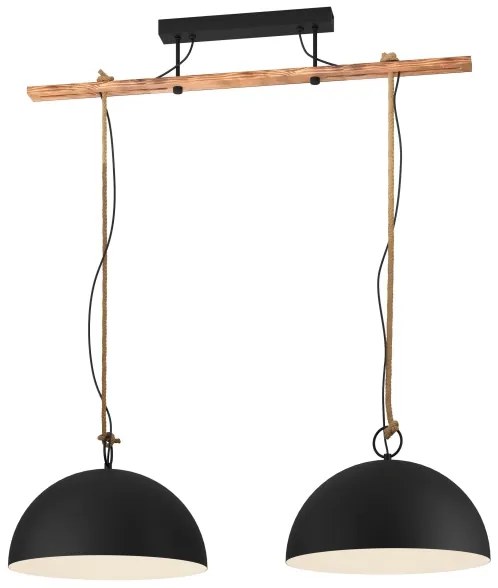 Eglo 43397 - Csillár zsinóron HODSOLL 2xE27/40W/230V