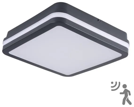Brilagi - BENE LED kültéri lámpa érzékelővel, 18W/230V, 22x22 cm, IP54