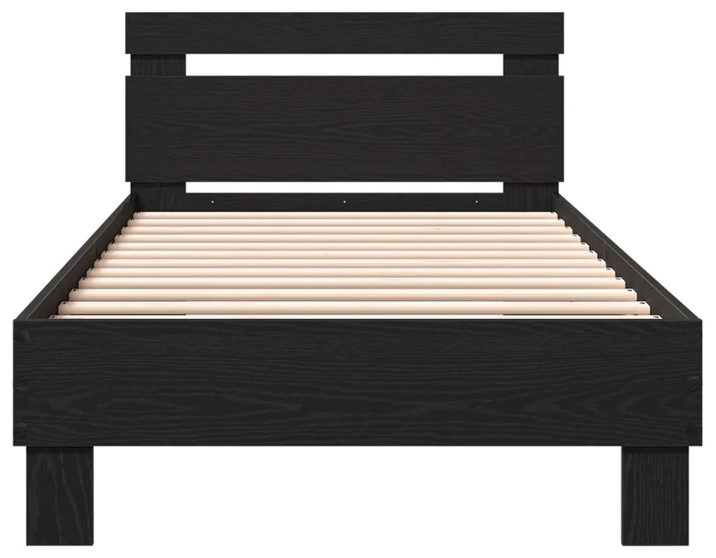 Fekete tölgyfa ágykeret Fekete tölgy Szerelt fa 90 x 200 cm