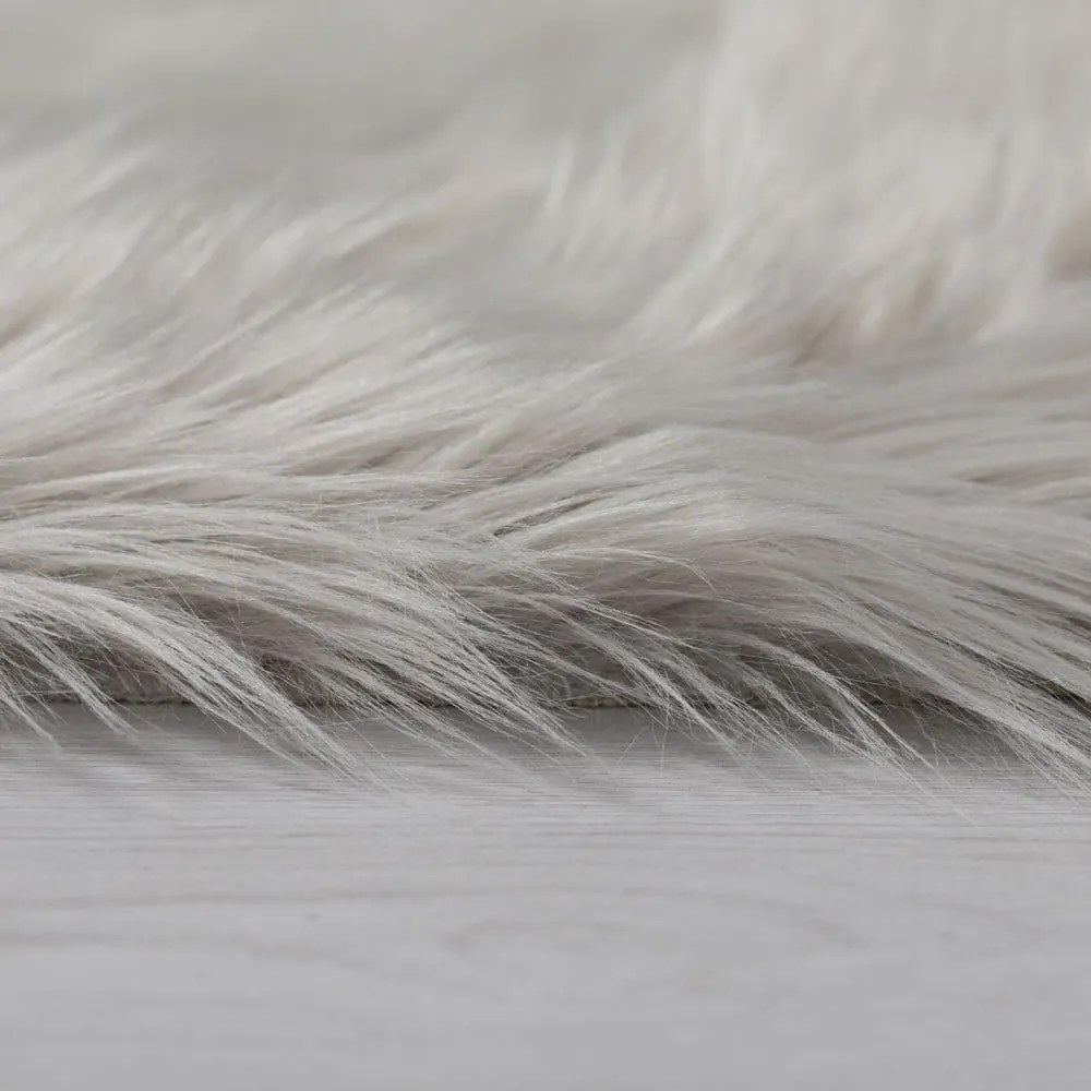 Sheepskin szürke szőnyeg, ⌀ 120 cm - Flair Rugs