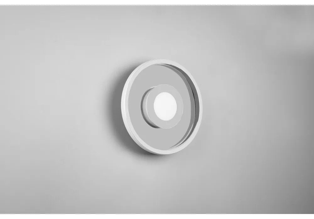 Fényes ezüstszínű fém LED mennyezeti lámpa ø 30 cm Ascari – Trio