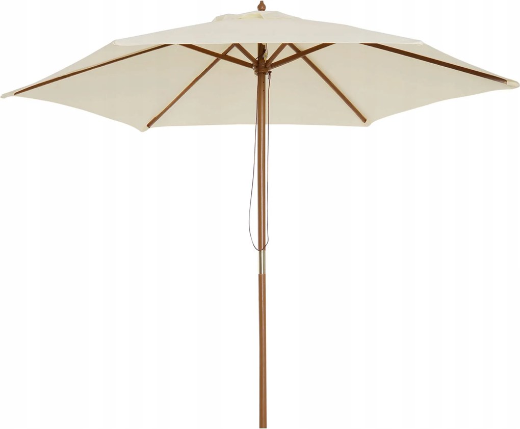 Kerti Napernyő 2,5x2,5 m, krémszínű rúddal