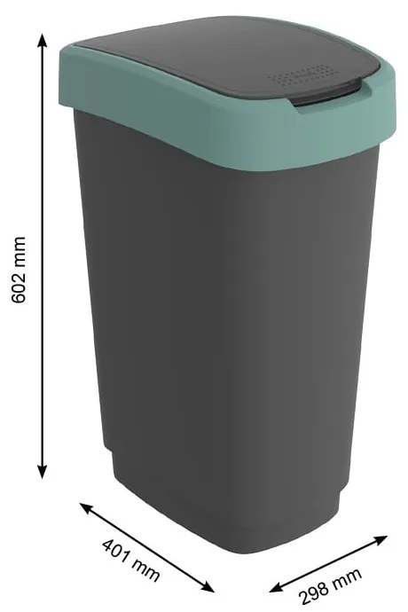 Szemetes újrahasznosított műanyagból 50 l Twist - Rotho