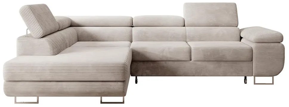 Sarokkanapé Stiletto (B) (bézs szürke + ezüst). 1099692