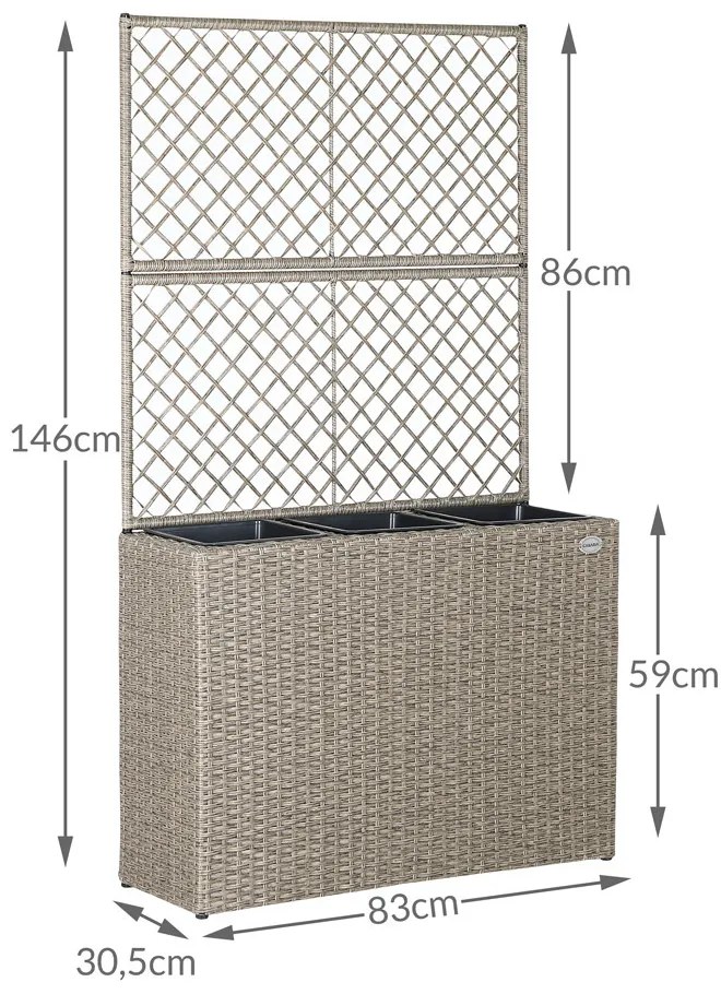 Casaria® Virágláda zsinórral - krém