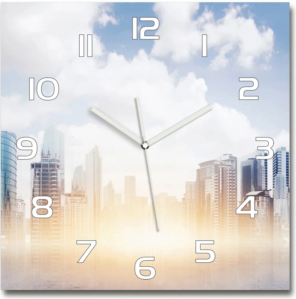 Üveg falióra, nagy Felhőkarcolók 60x60