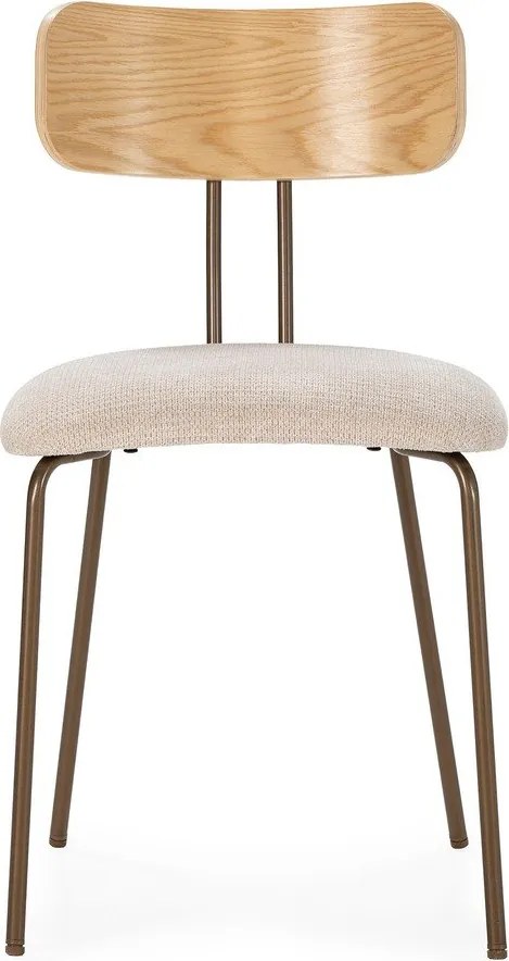 Bézs-natúr színű kárpitozott étkezőszék Olimpia – MOME