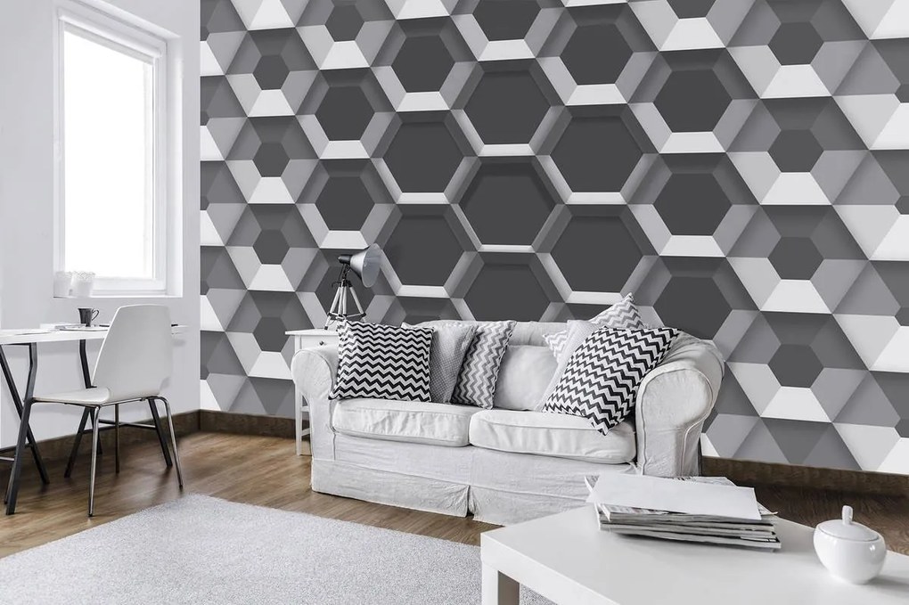 Fotótapéta - 3D hatszögek (152,5x104 cm)