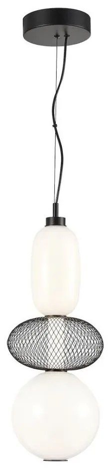 LED Csillár zsinóron ARAME LED/23W/230V átm. 22 cm fekete