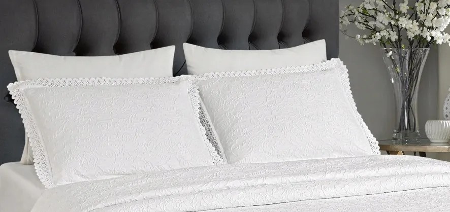 Párnahuzat 70x50 Fust 295 fehér, csipkés
