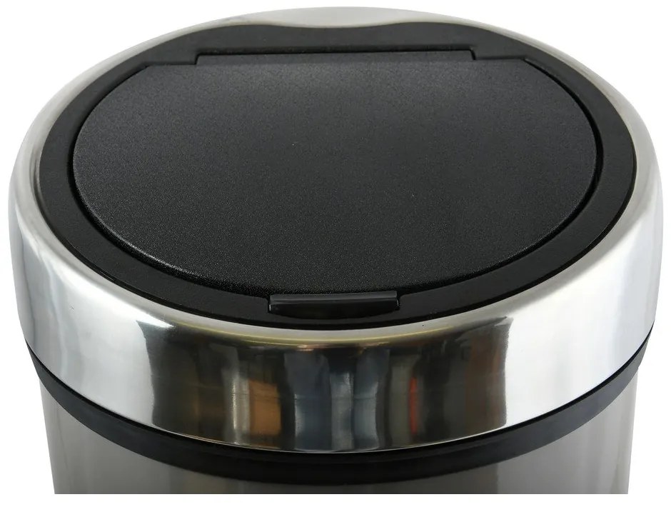 Szürkésbarna acél érintésre nyíló szemetes 30 l – MSV