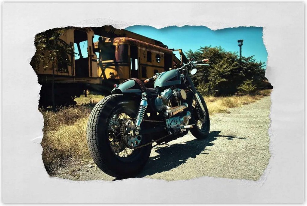 Poszterek 90x60 Klasszikus motorkerékpár Motor