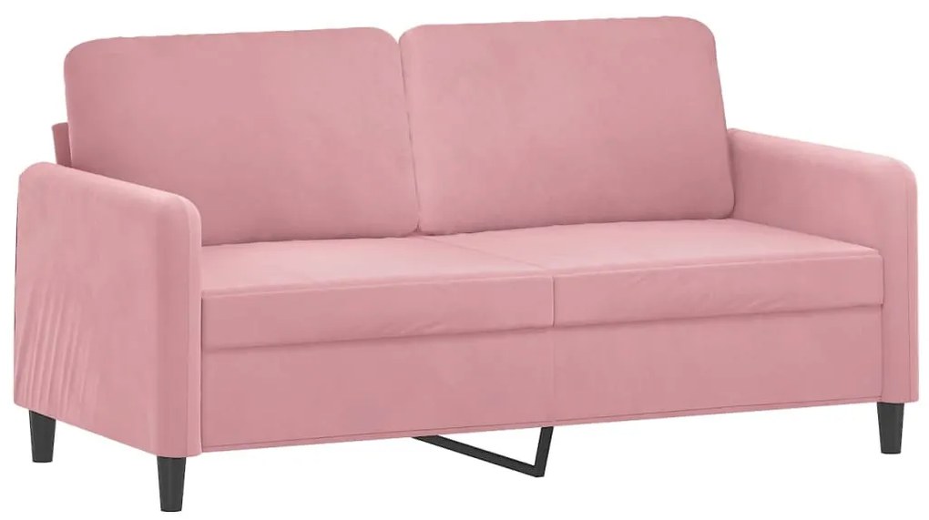 vidaXL kétszemélyes rózsaszín bársony kanapé 140 cm