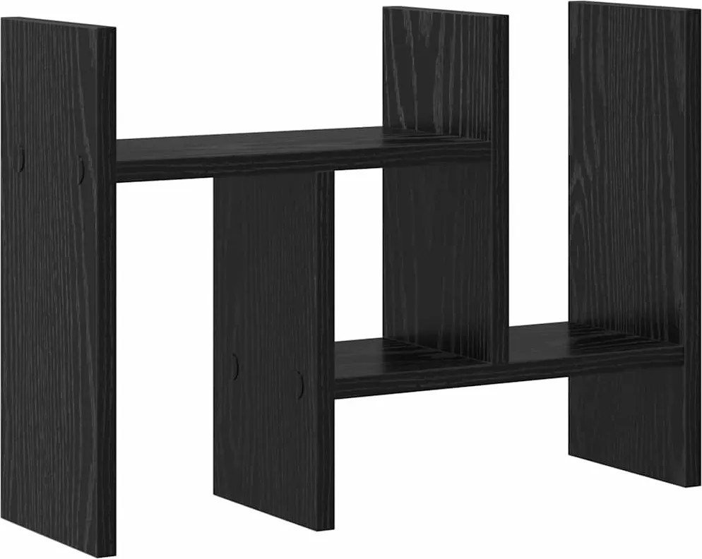 vidaXL Íróasztali rendező Fekete tölgy 34,5 x 15,5 x 35,5 cm Faanyag