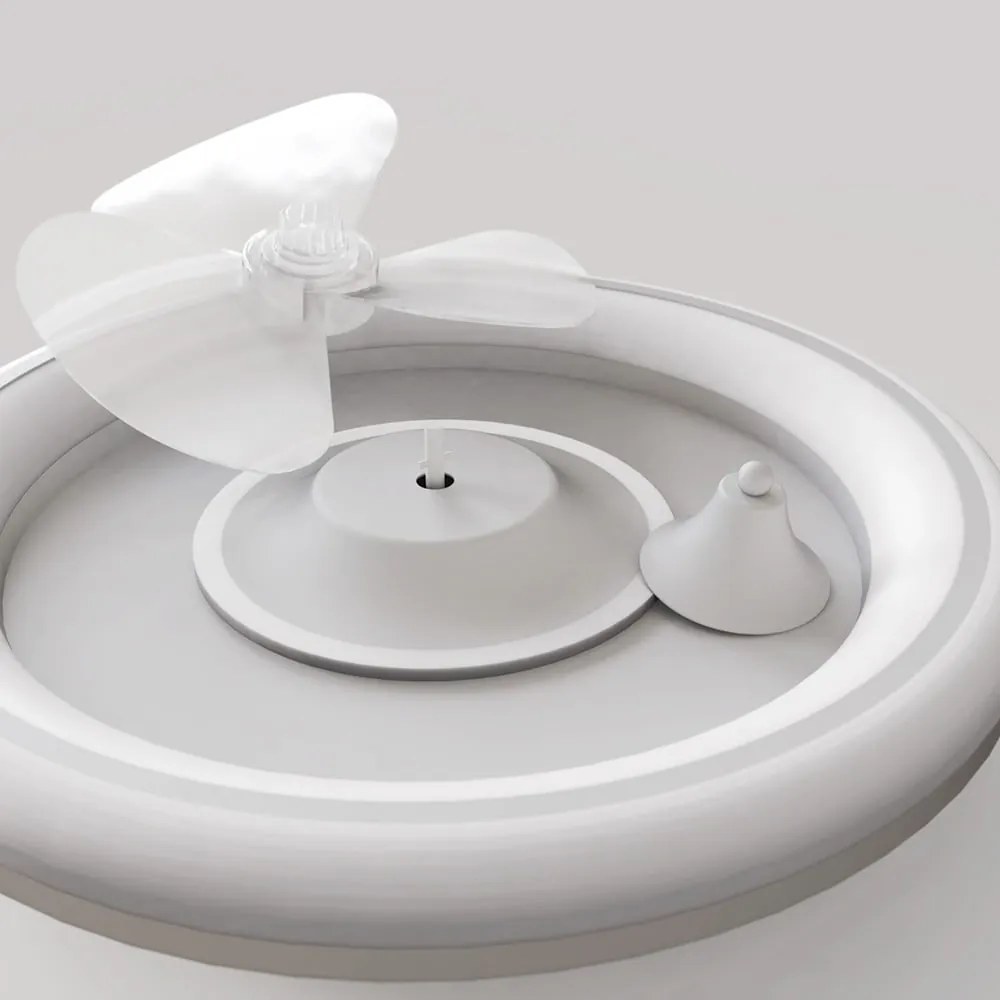 Fehér LED mennyezeti lámpa távirányítóval, ventilátorral Alan – SULION