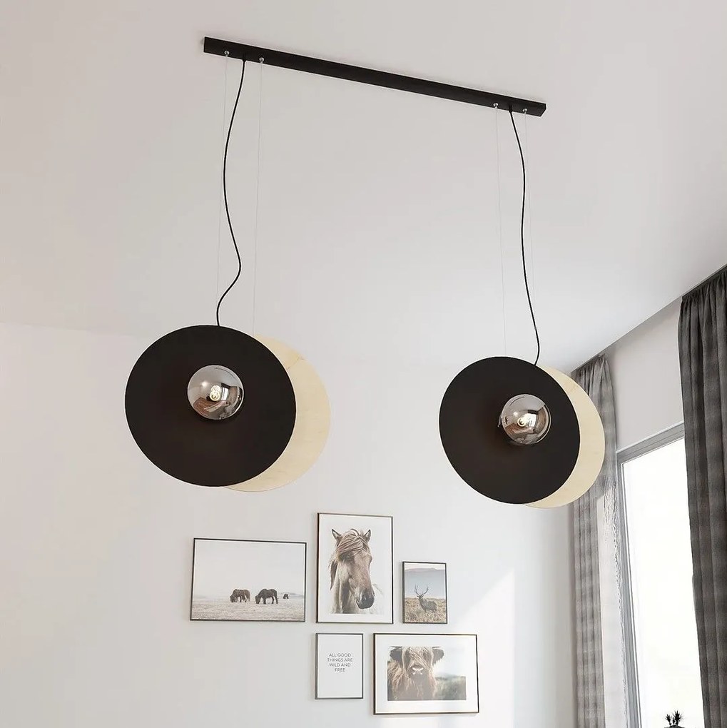 Emibig modern skandináv függeszték soho barna fekete grafit emi1302/4