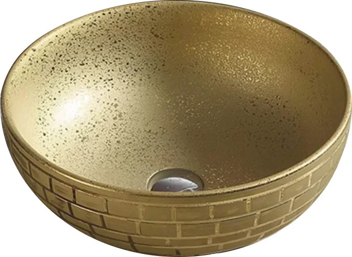 Mexen Briana asztali mosdó 40 x 40 cm, arany - 22064052