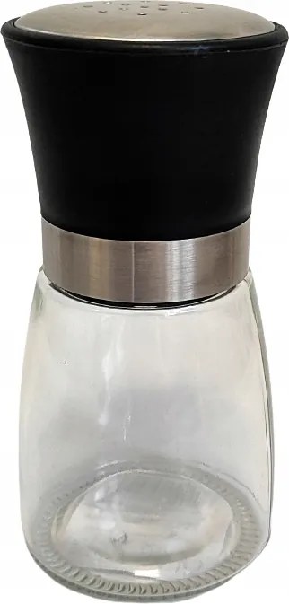 Smukee Üveg sótartó 6,5 x 6,5 x 13 cm fekete