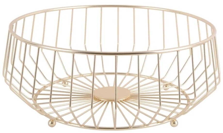 Linea aranyszínű fém gyümölcskosár, ø 34 cm - PT LIVING