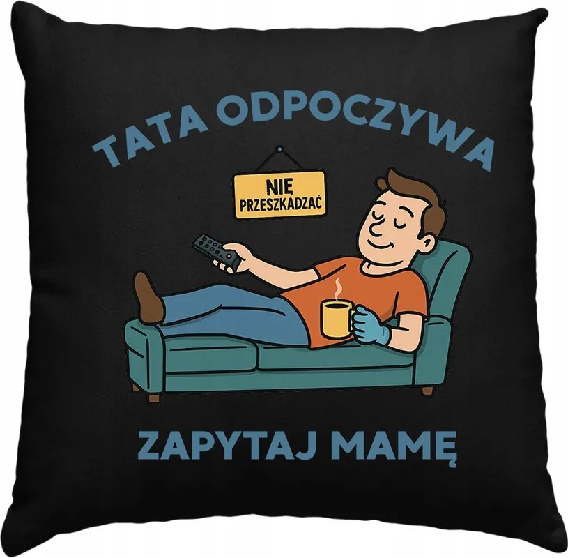 Apák napja párna Apák napja Pihenő Apa fekete