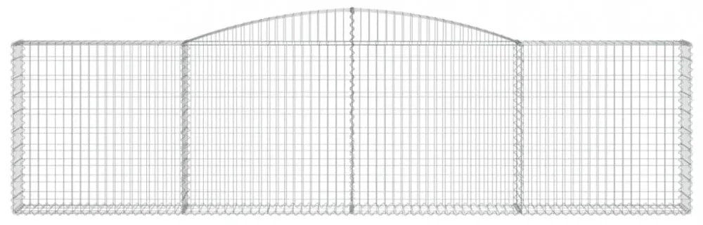 3 db íves horganyzott vas gabion kosár 400x30x100/120 cm