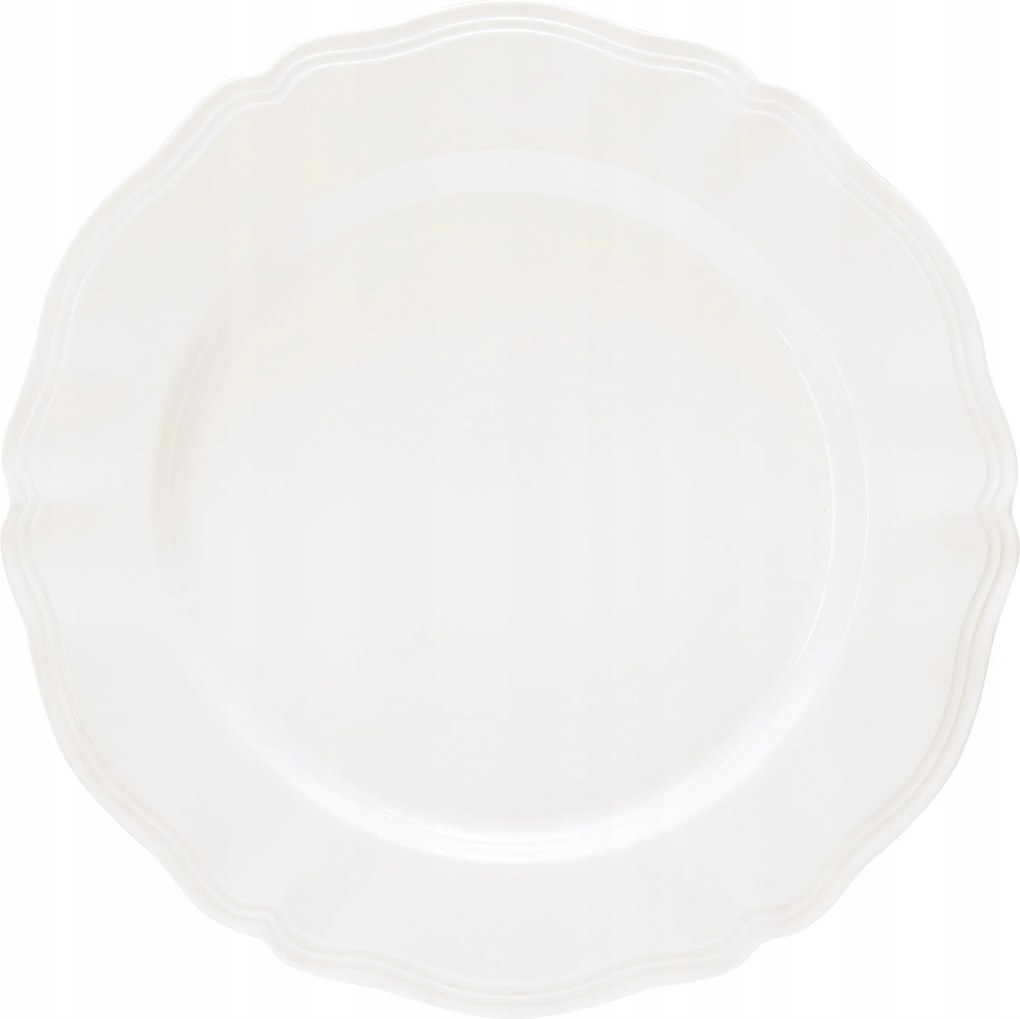 Olasz porcelán tányér ebédhez hullámos szegélyű tányér 27cm pálcika