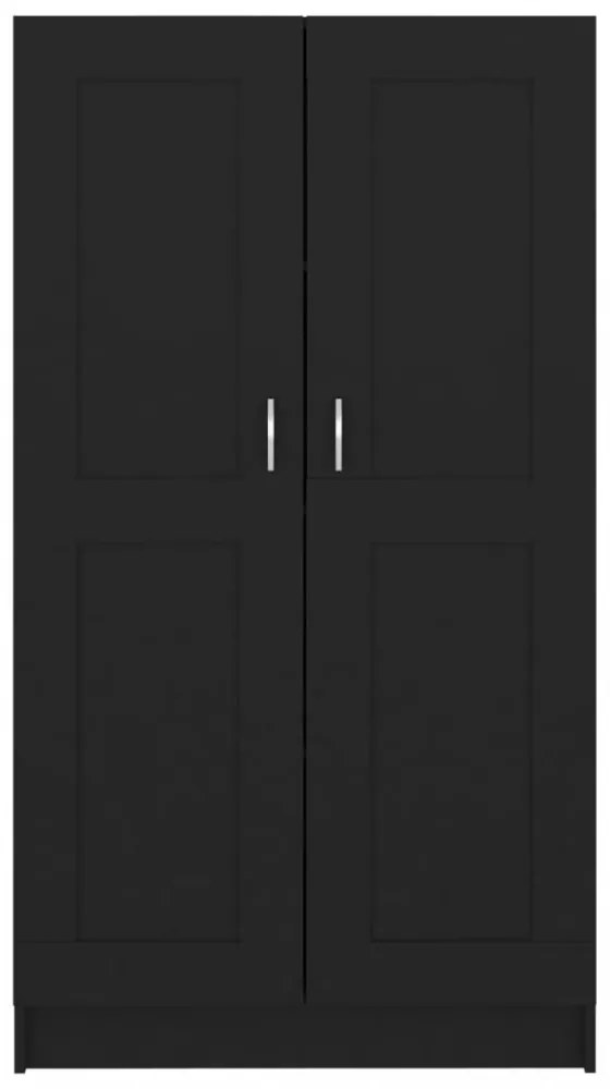 fekete szerelt fa könyvszekrény 82,5 x 30,5 x 150 cm