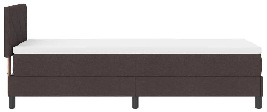 Box spring ágy matraccal Sötétbarna 80x200 cm Szövet