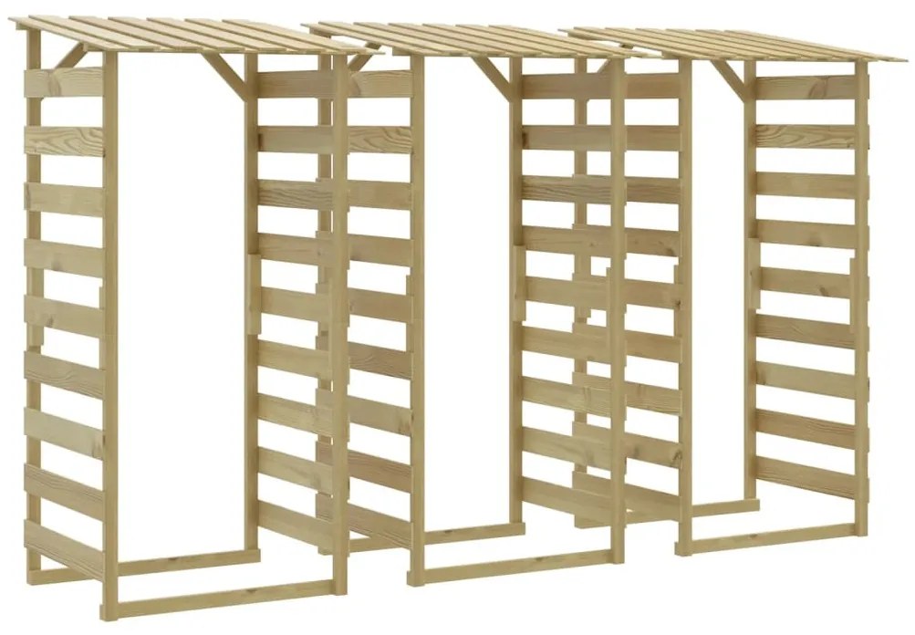 3 db impregnált fenyőfa pergola tetővel 100 x 90 x 200 cm