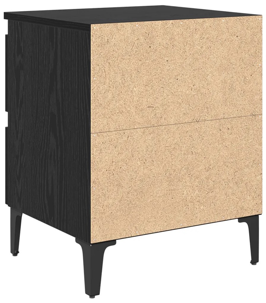 Ágy Kabinet Fekete Tölgy 40x35x50 cm Mérnöki Fa