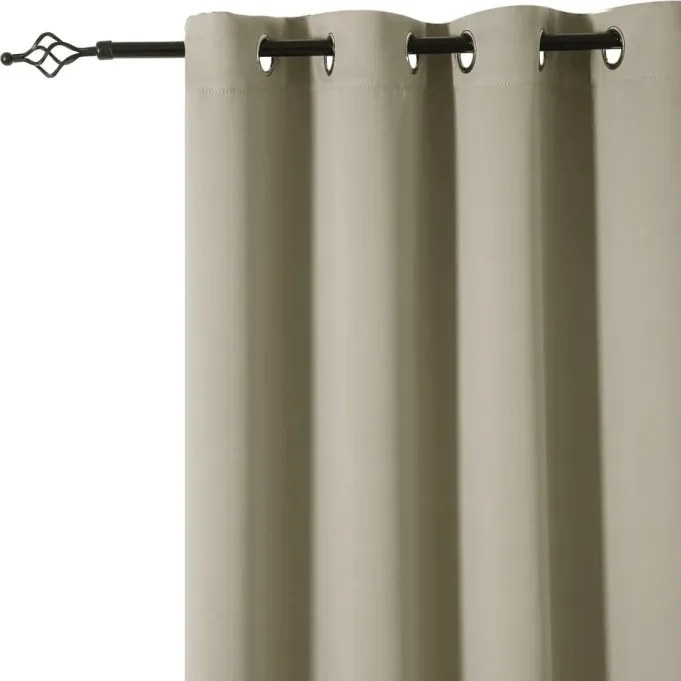 Függöny OXFORD 140x250 cm, világos bézs Felfüggesztés: Fém gyűrűk