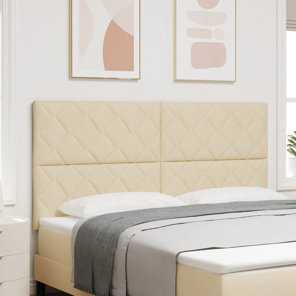 LED Fejtámla Gyémánt Blokk Design Krém 180 cm Szövet