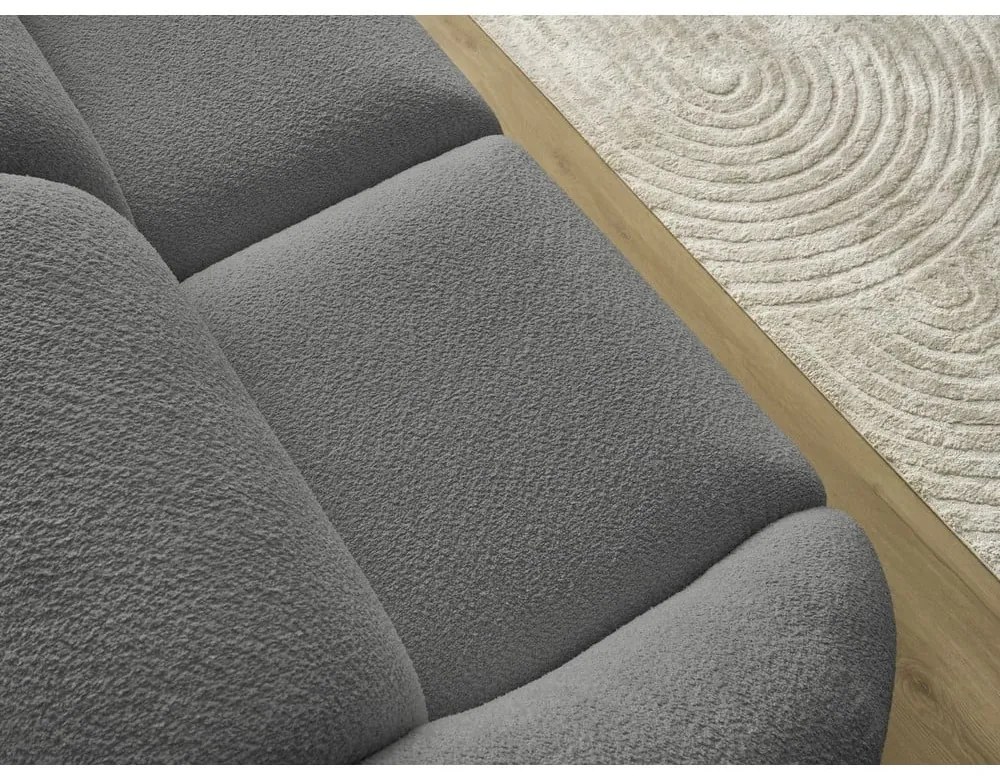 Szürke buklé kanapé 230 cm Tina – Bobochic Paris